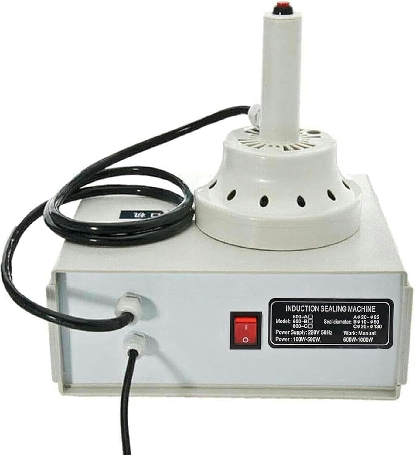 Portable Hand Induction Sealing Device, 20-85mm Induction Sealing Machine, White Bottle Cap Sealing Machine, Suitable for Plastic Glass Bottles,