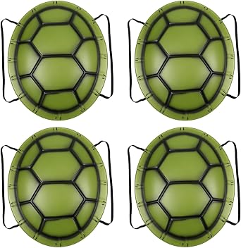 Toyvian 4pcs Halloween Turtle Shell Costume, Eva Turtle Shell Prop for Kids, Dark Green, 17. 32 X 13. 77 X 2. 75 Inch, Party Cosplay Dress Up
