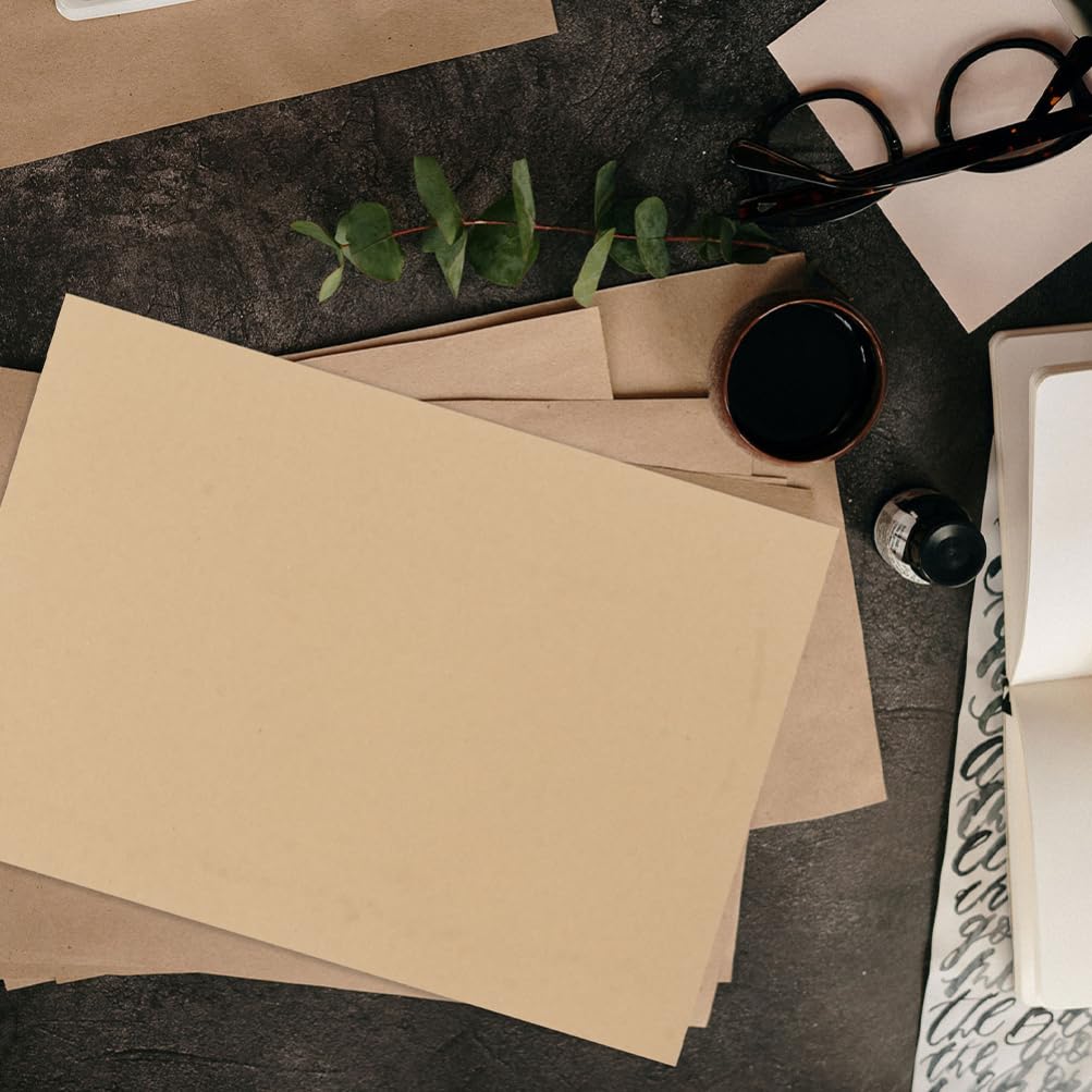 Braunes Briefpapier aus Kraftpapier A4 100 Blatt für Dokumente