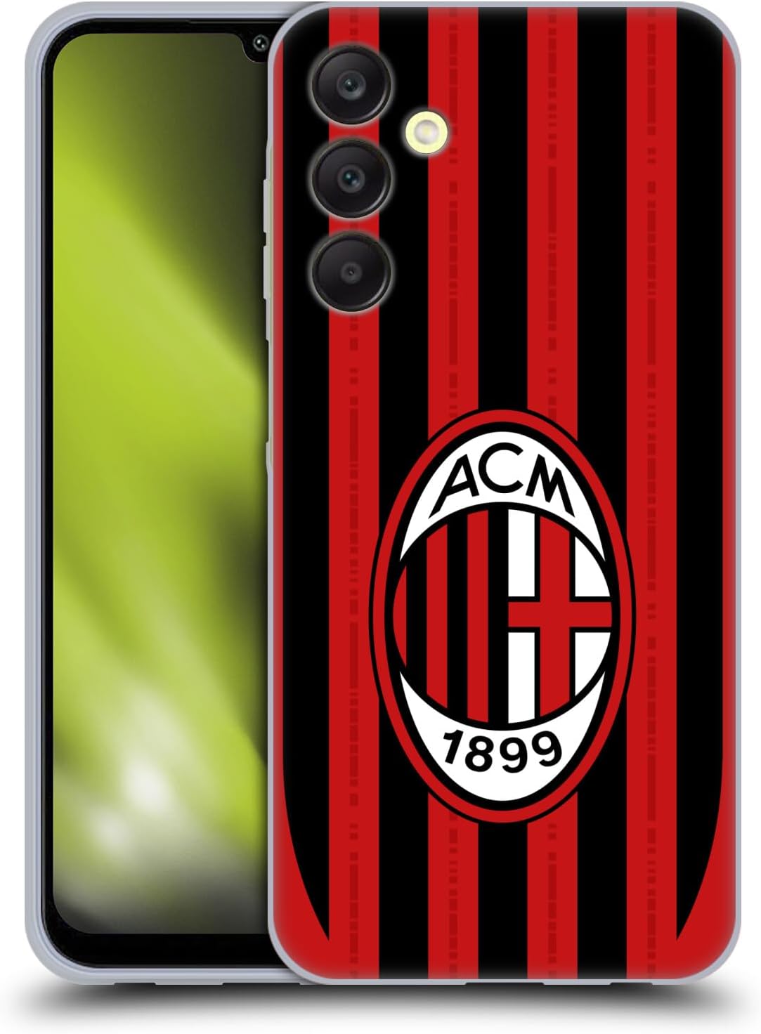 Head Case Designs Officially Licensed AC Milan Away 2024/25 Crest Kit Gel Case [Military Grade Protection] Compatible with Samsung Galaxy S25+ and Compatible with MagSafe