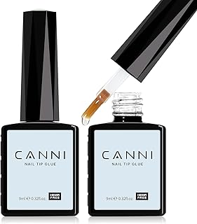 CANNI 2Pcs Gel Nail Glue for Acrylic Nails Tips and False Nails Tips Gel Nail Polish, UV Lamp Cure