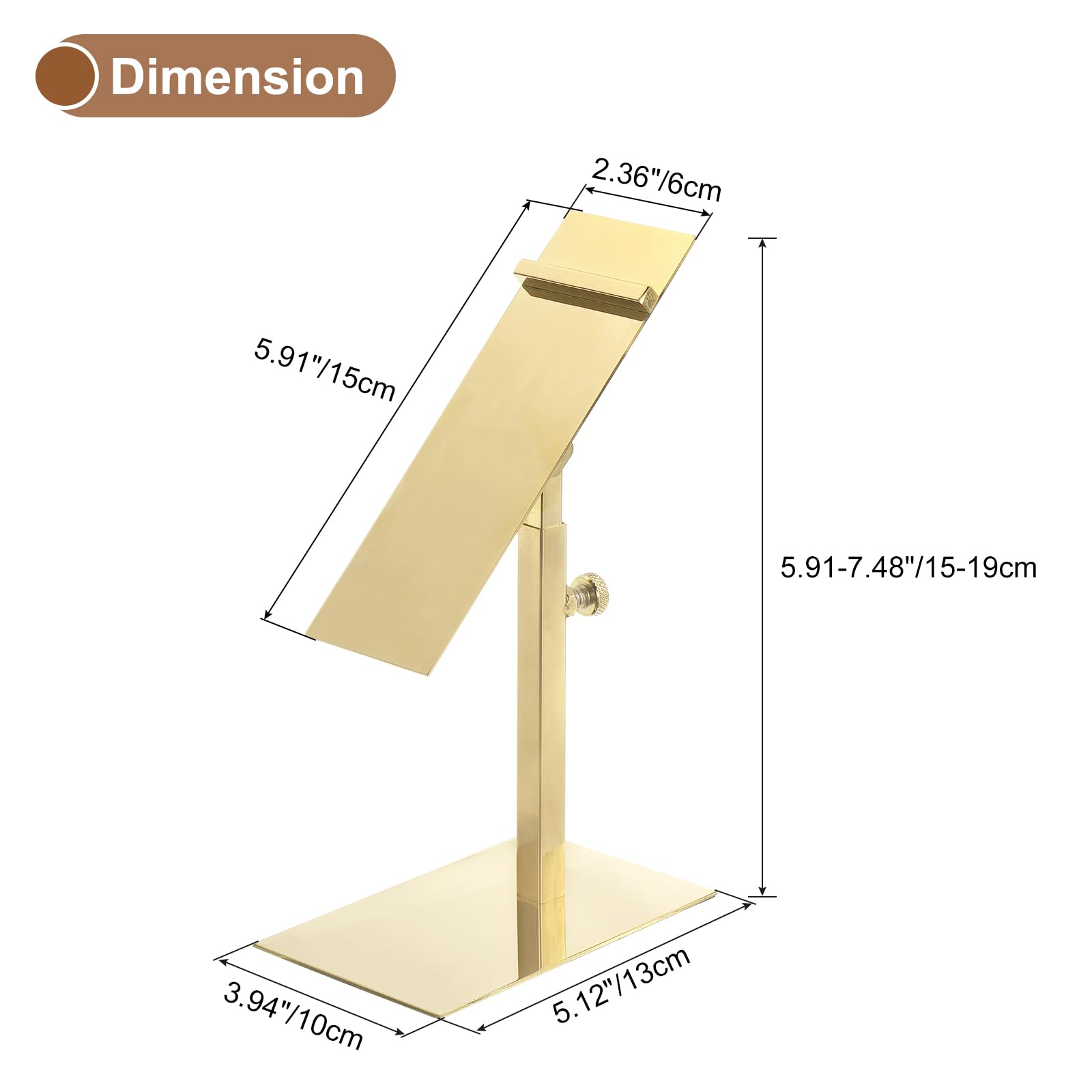QUARKZMAN 2 Stück Schuh-Display-Ständer Verstellbare Höhe Schuhregal Gold | 5,91''-7,48'', Halter, Metall, für Zuhause Einzelhandelsgeschäft Zubehör