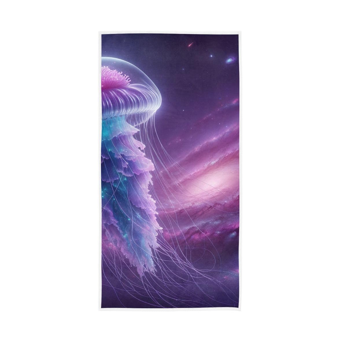 LSRCPD Jellyfish Purple Space Hand Towels Bathroom, Hand Towels for Bathroom, Shower, Hotel, Spa 15 x 30 Inches