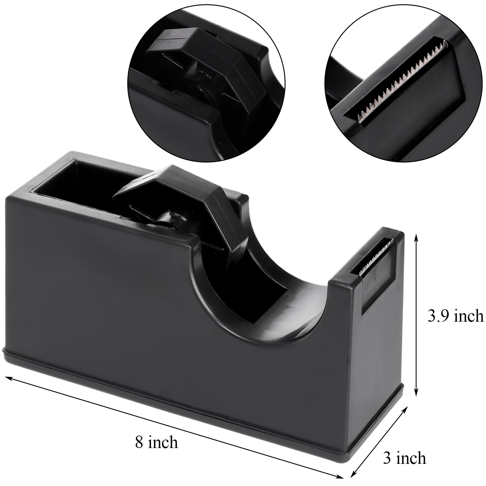 Suwimut 3 Pack Desktop Tape Dispenser Holder with 1 Inch Core and 3 Inch Core - Image 3