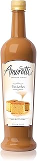 Amoretti - Premium Tres Leches Syrup, 94 Servings Per Bottle (750 ml), with Pump for Flavoring Coffees, Cocktails, and other Beverages, Gluten Free, GMO/GEO Free, Preservative Free