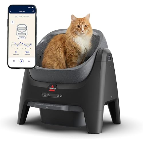 BISSELL CleanWell Automated Cat Litter Box with OdorVault Technology, 20-Day XL bin Capacity, App Control & Health Monitoring, 4393