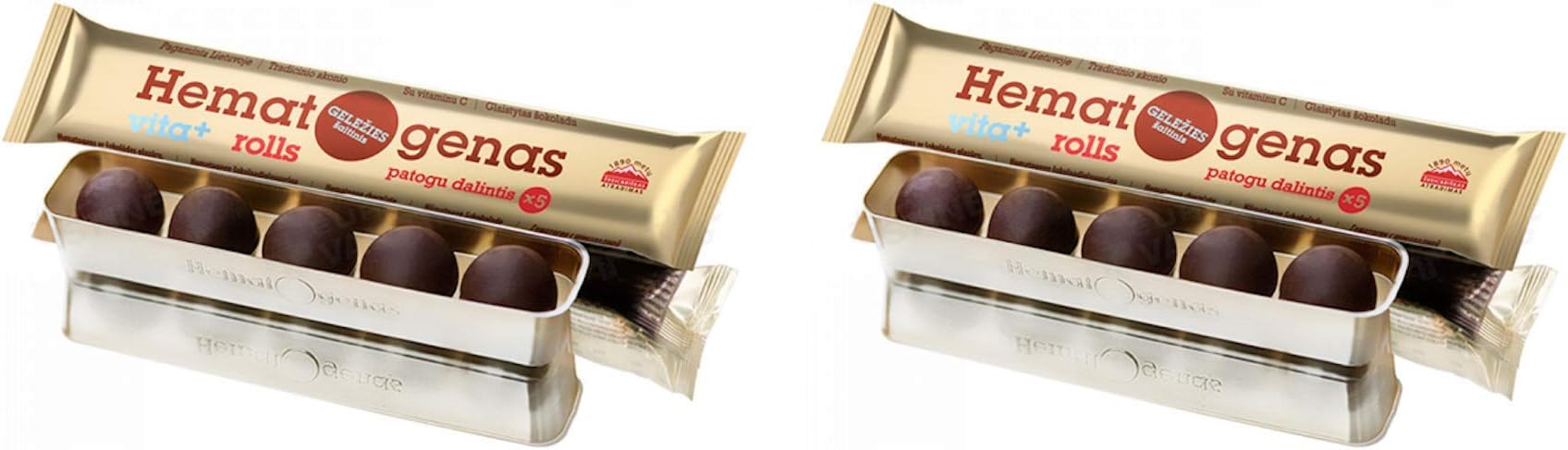 Hematogen Vita Rolls Classic Chocolate With Vitamin C - Pack Of 2 - Great Gift For Loved Ones