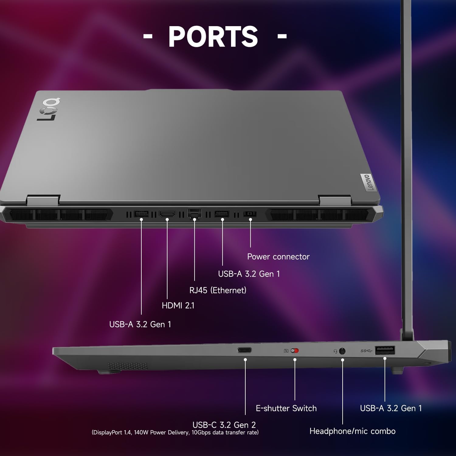 Lenovo LOQ 15 15ARP9 RTX 4060 Gaming Laptop, 15.6" FHD 144Hz, AMD Ryzen 7 7435HS, NVIDIA RTX 4060, 16GB DDR5 RAM, 1TB SSD, Backlit KB, RJ-45, Bundle with PCO Laptop Cooler