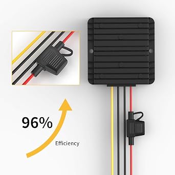 24 V DC To 12 V DC Step-Down Voltage Converter, 10 A 120 W, Black