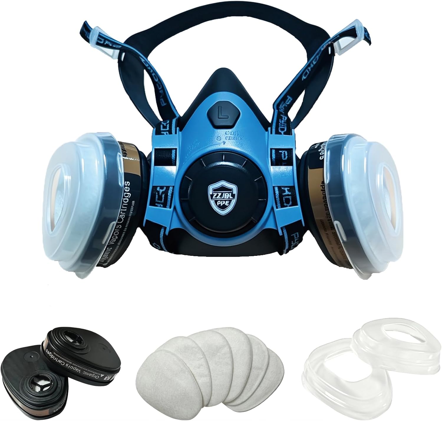 Reusable Half Face Respirator Mask with Filters