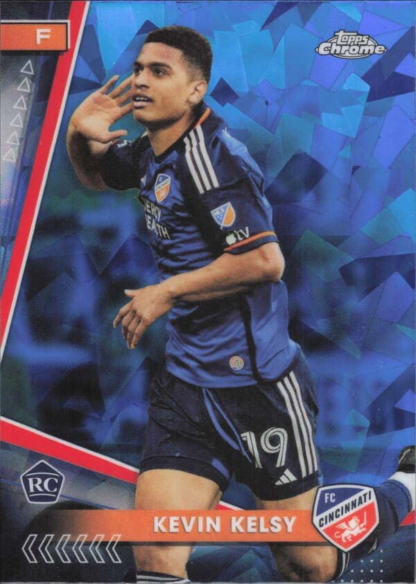 2024 TOPPS CHROME MLS SAPPHIRE EDITION #106 KEVIN KELSY RC FC CINCINNATI SOCCER OFFICIAL TRADING CARD OF MLS