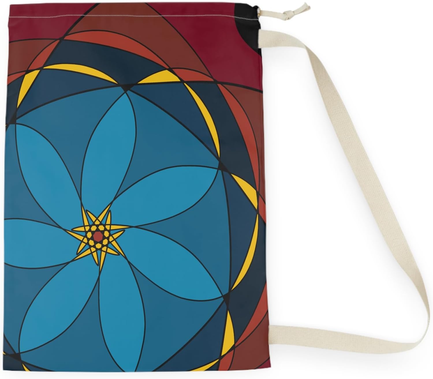 Artistic Laundry Bag Bohemian Style Laundry Tote Colorful Wash Bag Organizer Students '1.epic.journey' Art by Mitzisniftis