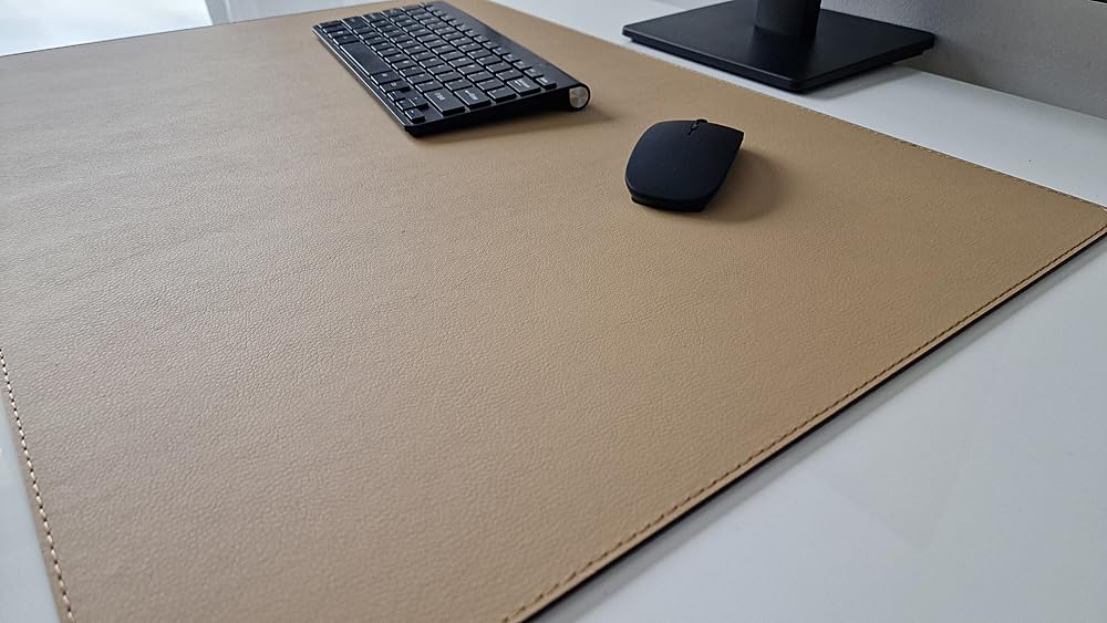 Schreibtischunterlage sanft lux Leder 60 x 40 Beige