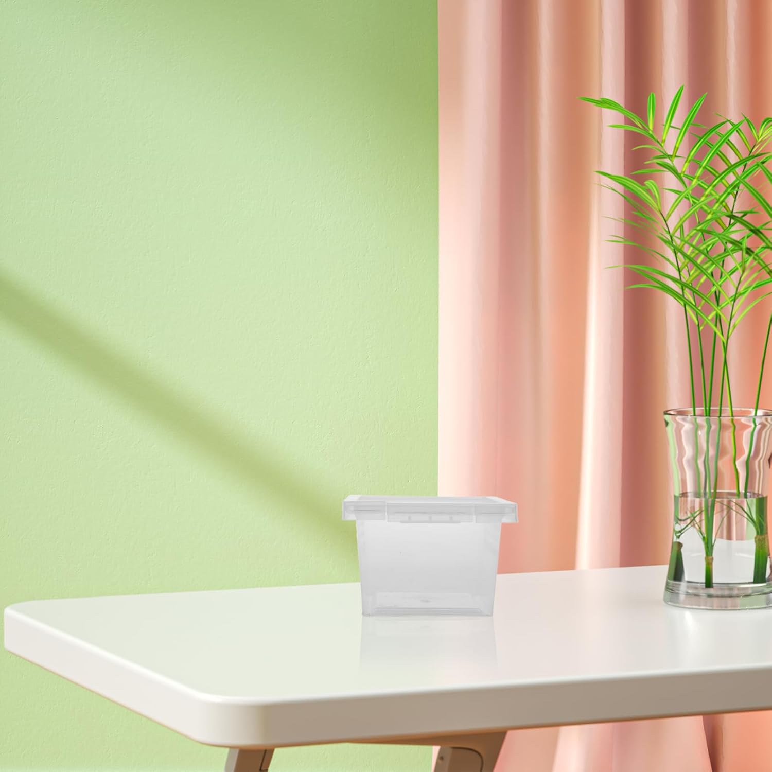 BESPORTBLE 100pcs Transparent Reptile Breeding Box Durable Feeding Container for Lizards Snakes Frogs and Insects Quarantine and Daily Care