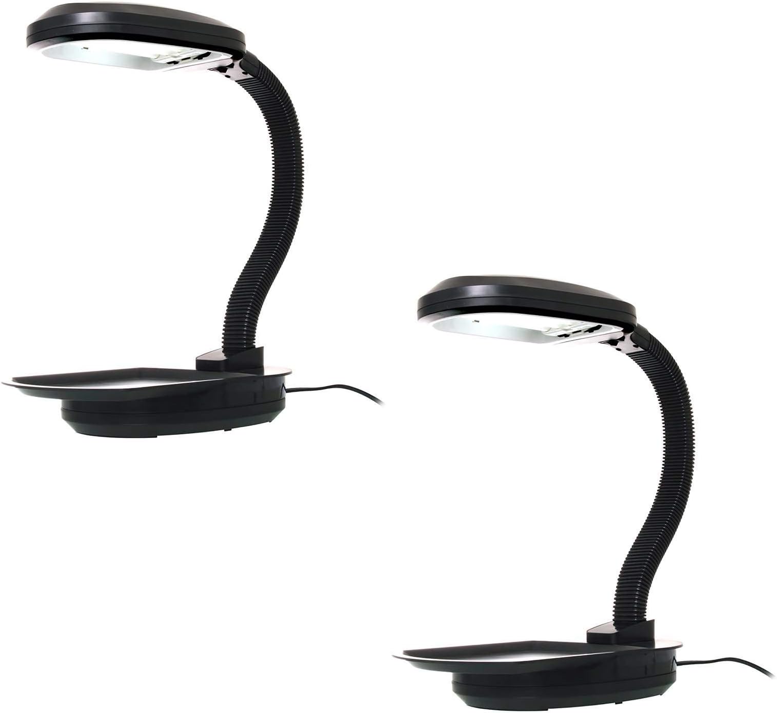 Hydrofarm Agrobrite 27 Watt Indoor Adjustable Desktop Grow Plant Light (2-Pack)