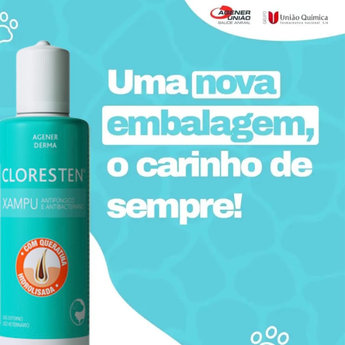 Kit Shampoo Cloresten 200ml + Hidrapet 100ml Cães E Gatos
