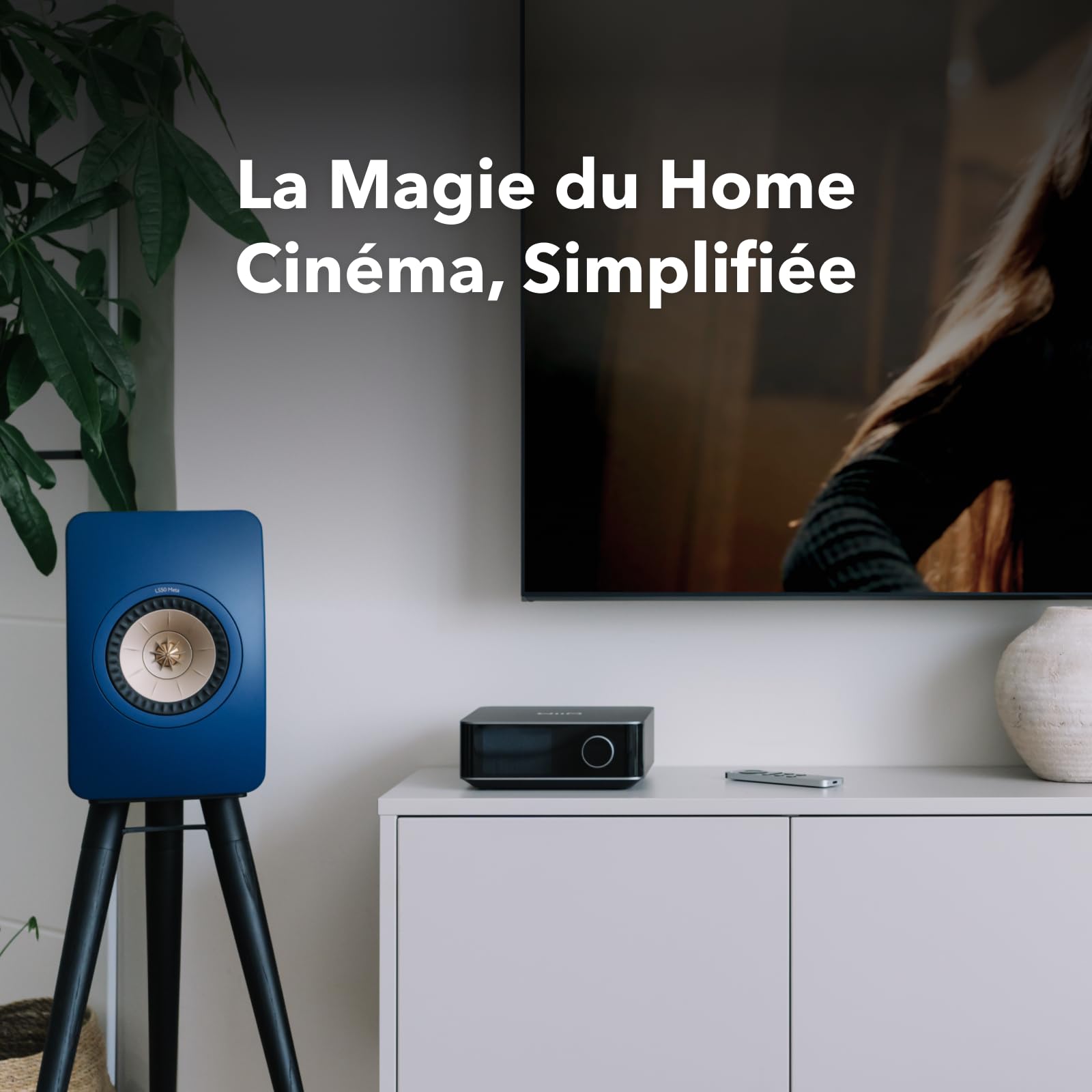 WiiM Amp Ultra avec Voice Remote2 | Amplificateur de Streaming 100W avec DAC ESS ES9039Q2M Dual Amplis TI TPA3255 |Égaliseur RoomFit Intégré&Écran Tactile| Entrées HDMI ARC, Optique, RCA| Gris Spatial