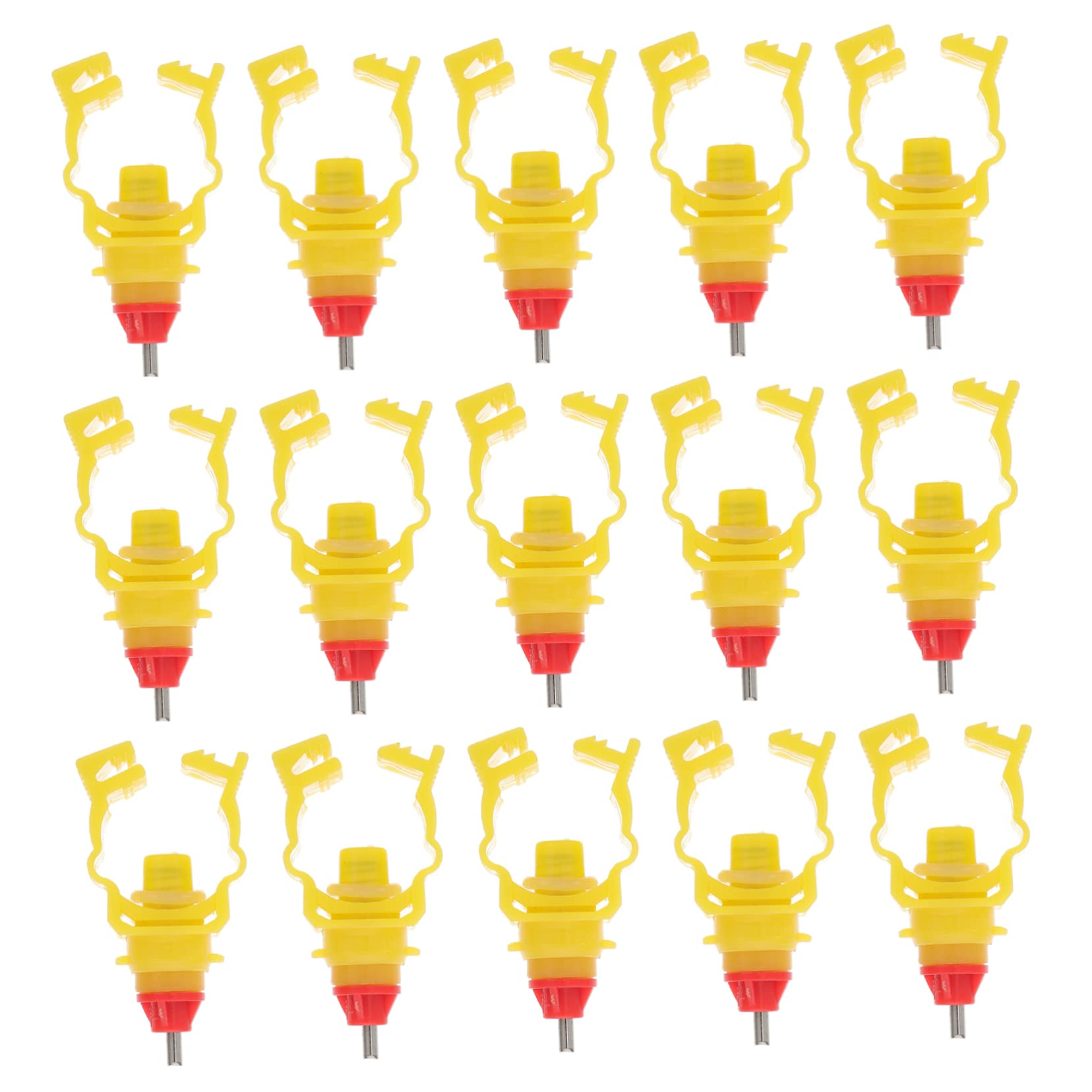 SUPVOX Automatic Chicken Waterer Poultry Water Feeder Set 20pcs Chicken Drinkers for Coop Farm Random