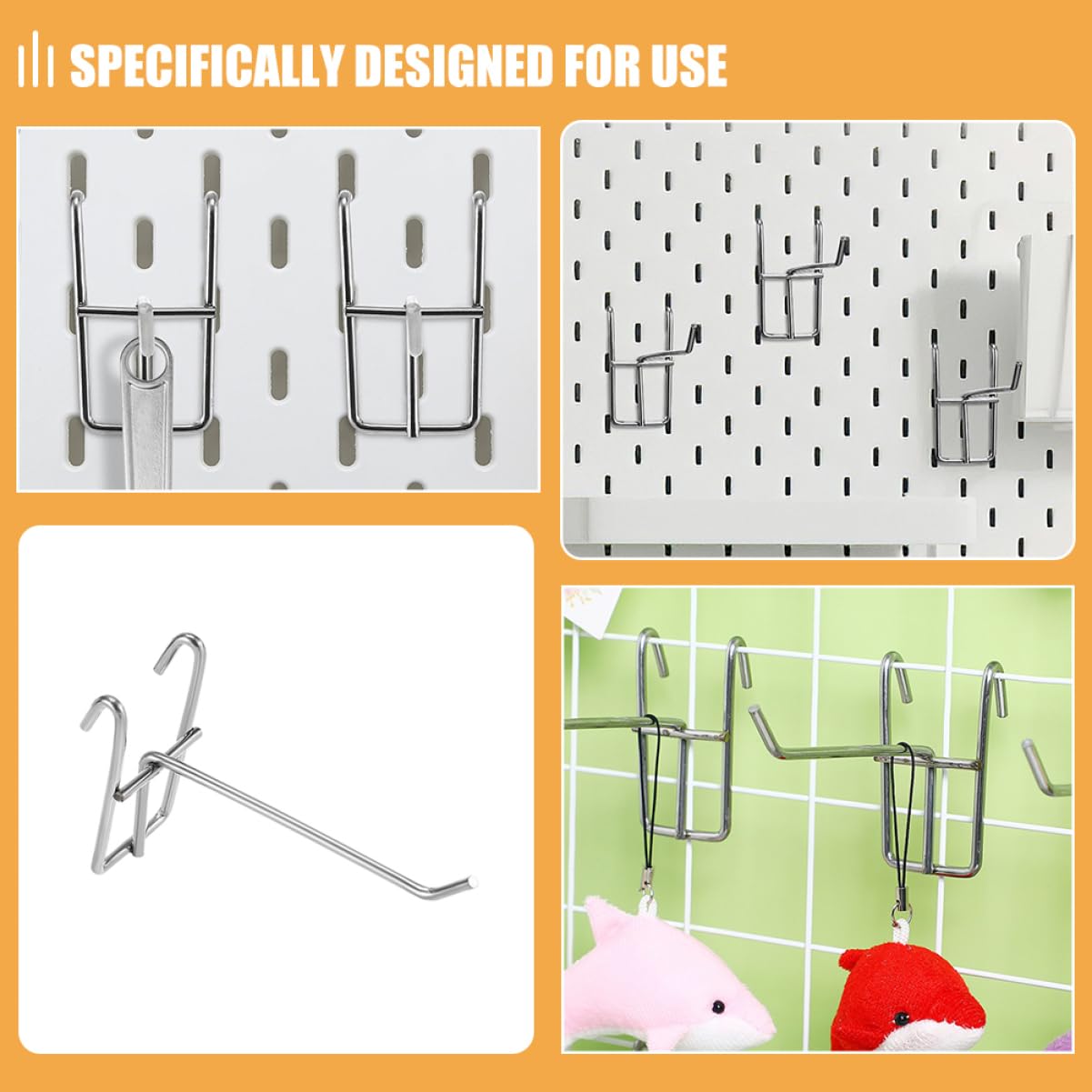 CHILDWEET 40 Stücke Grid Haken Platzsparende Grid Zubehör Kleiderbügel Für Einzelhandel Display