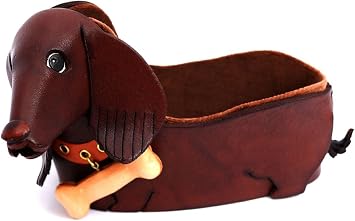 Dachshund Genuiine Leather Animal/Dog Eyeglasses Holder/Stand *VANCA* Handmade in Japan