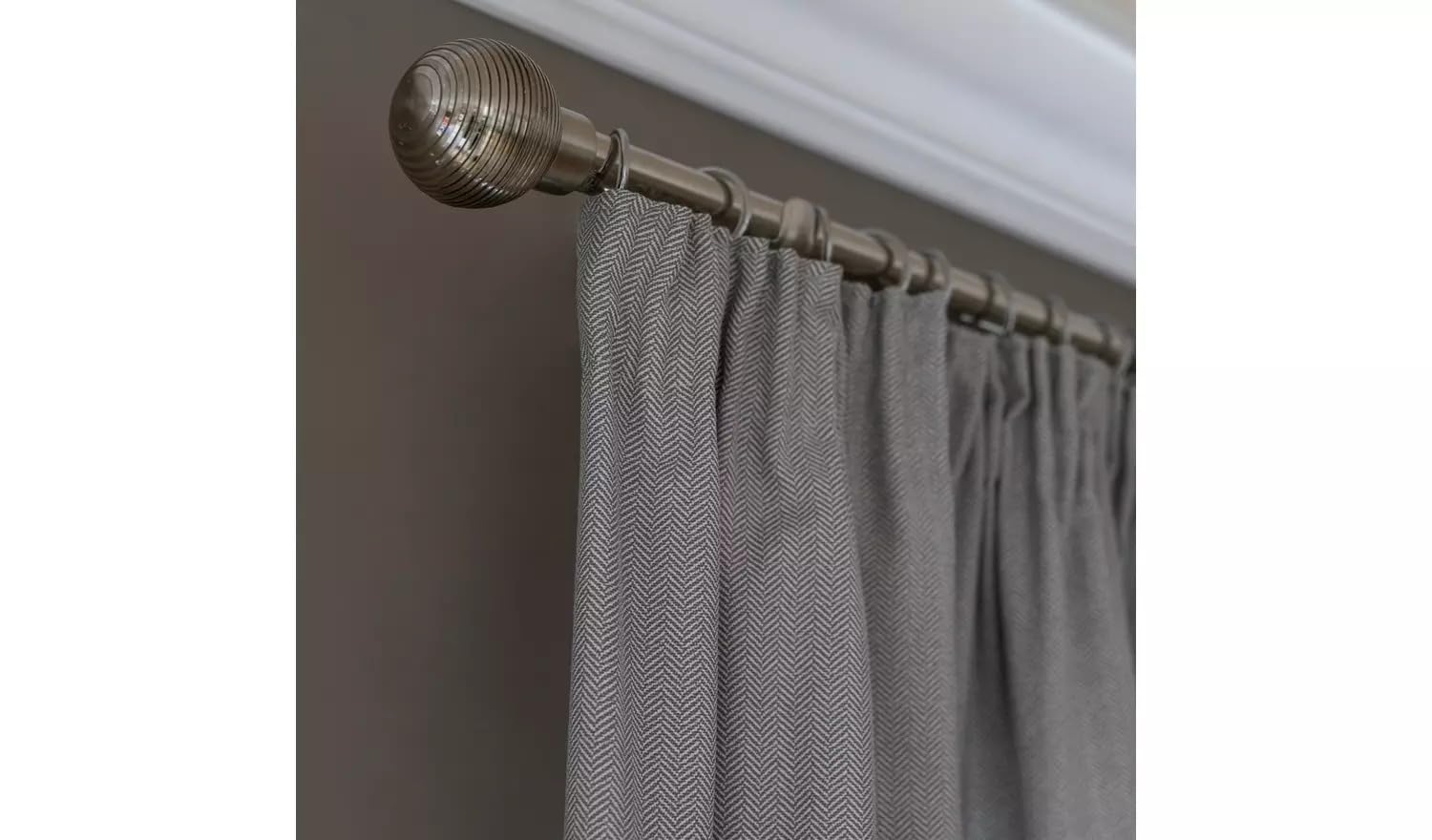 Herringbone Fully Lined Pencil Pleat Fully Lined They're Designed To Hang Beautifully, Season After Season (117 x 137 cm, Grey)
