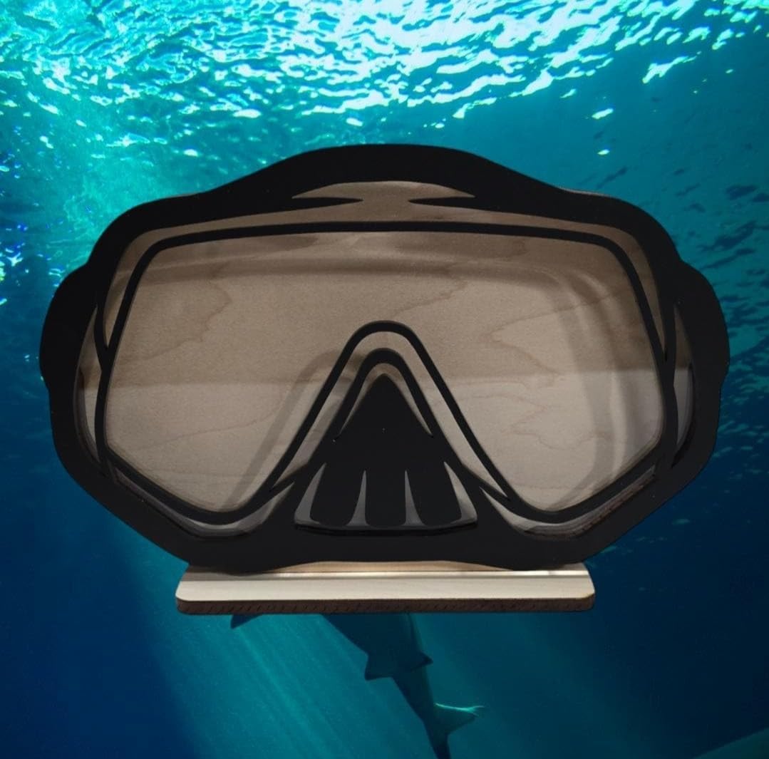 Shark Teeth Scuba Shadow Box (Made in USA) for Your Shark Teeth, sea Glass etc.
