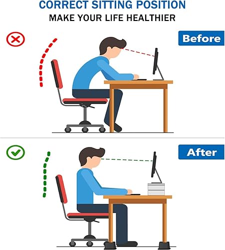 Miniatura 5 de ANNKUT Elevadores de muebles de 2 pulgadas, elevadores de escritorio resistentes para silla y mesa, elevadores de cama (juego de 4 elevadores, negro)