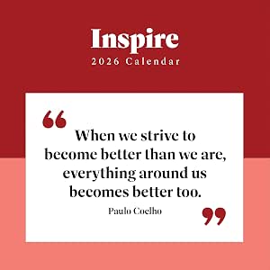 TF Publishing 2026 Inspire Wall Calendar - Large Grids for Appointments and Scheduling - Vertical Monthly Wall Calendar 2026 with Premium Matte Paper