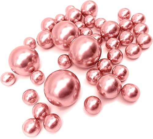 Paquete de 2 perlas flotantes de oro rosa, tamaños gigantes, con kit de geles de agua transparentes imprescindibles para el mejor efecto flotante,