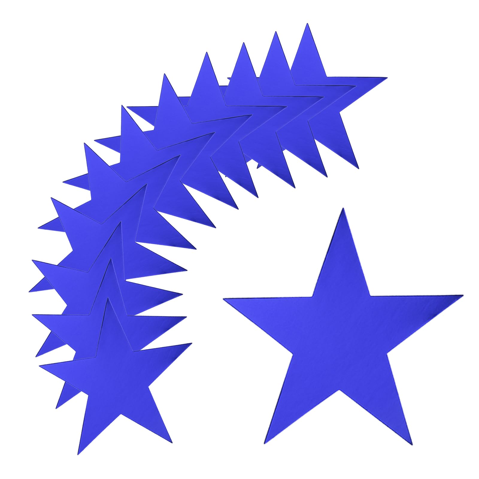 sourcing map Star Cutouts Paper Five Star Confetti Cutouts for Birthday Party Classroom Wedding Bulletin Board Wall Decorations 11 Inches,(Blue) Pack of 24
