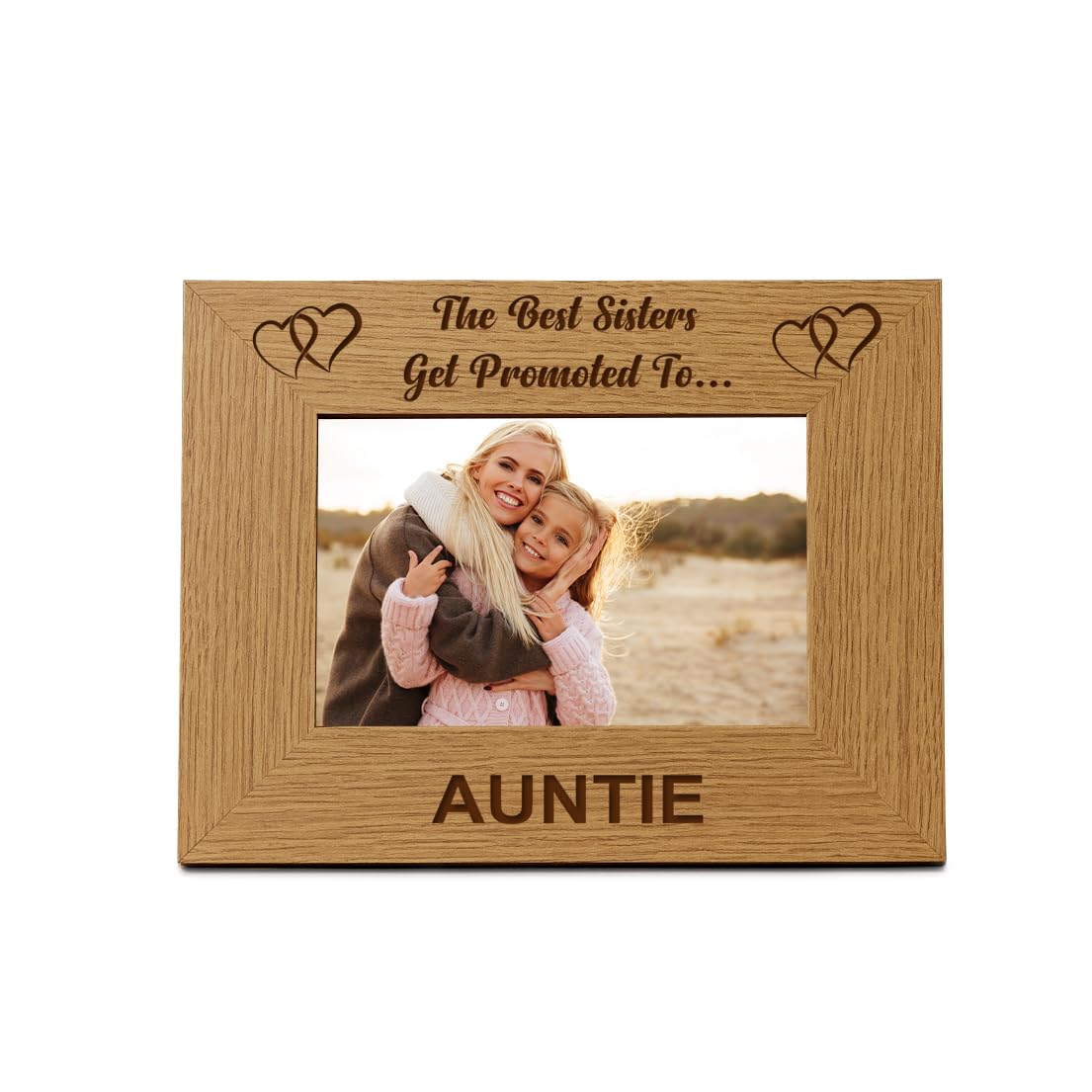 Ukgiftstoreonline Best Mums Get Promoted To Auntie Wooden Photo Frame Gift (4 X 6 Inch)