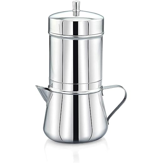 ASVMART Stainless Steel South Indian Coffee Filter | Drip Madras Coffee Percolator | Brewed Coffee Maker | 250ML (304 Grade SS)