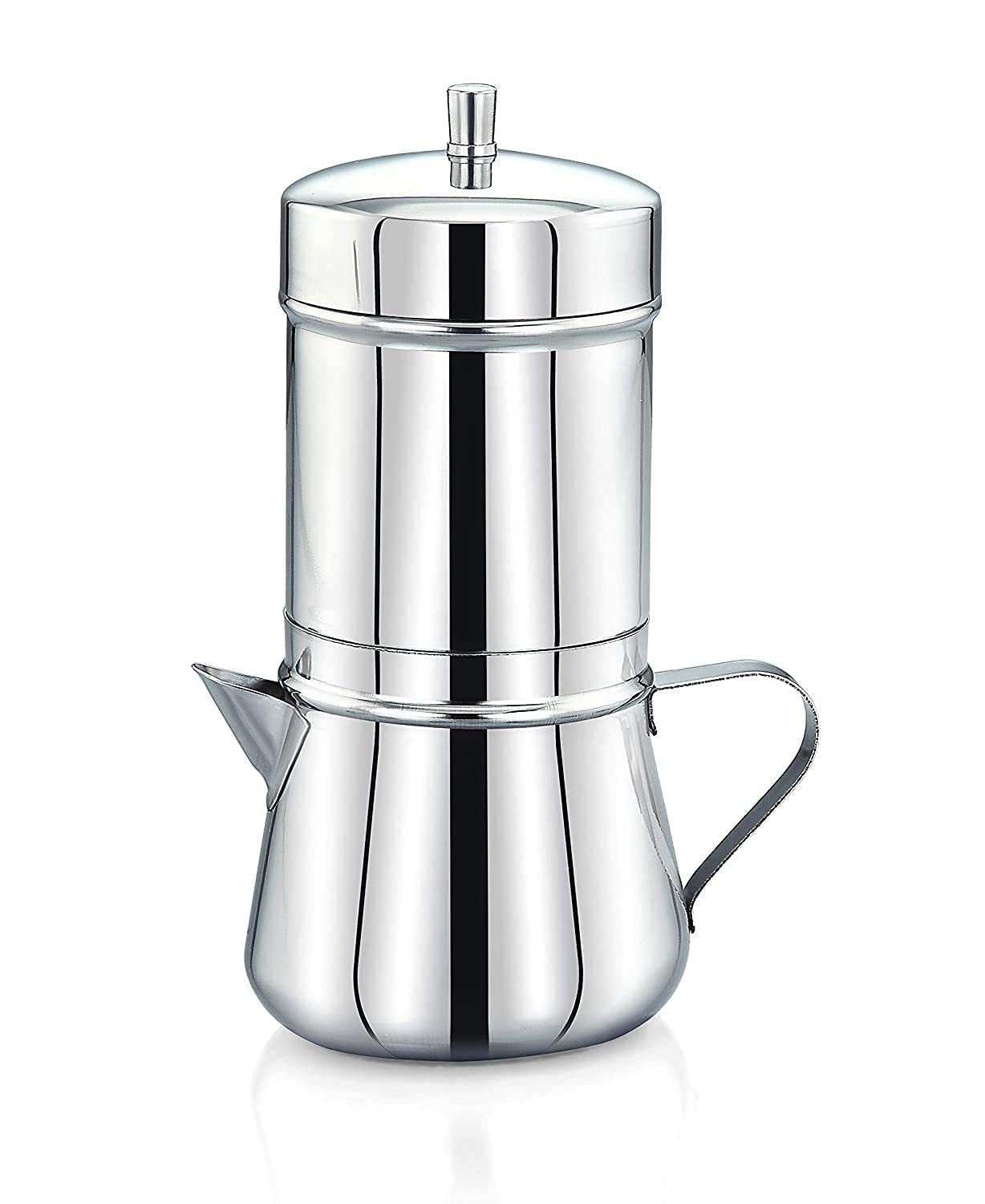 ASVMART Stainless Steel South Indian Coffee Filter | Drip Madras Coffee Percolator | Brewed Coffee Maker | 250ML (304 Grade SS)