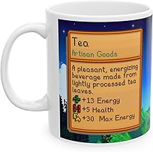 Stardew Valley Game Tea Mug Drink Coffee Cup, Gift for Video Game Lover Farm Adventure Gaming For Family Friends (White, 11oz)