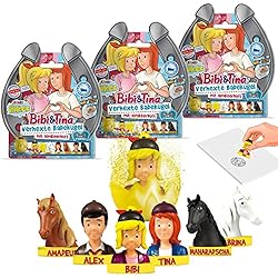CRAZE INKEE Pack 3 bombas baño para niños Bibi&Tina, juguetes baño para niños, bombas de baño aromaticas con Sorpresa Bibi & Tina , Olor a Frambuesa Multicolor (29466)
