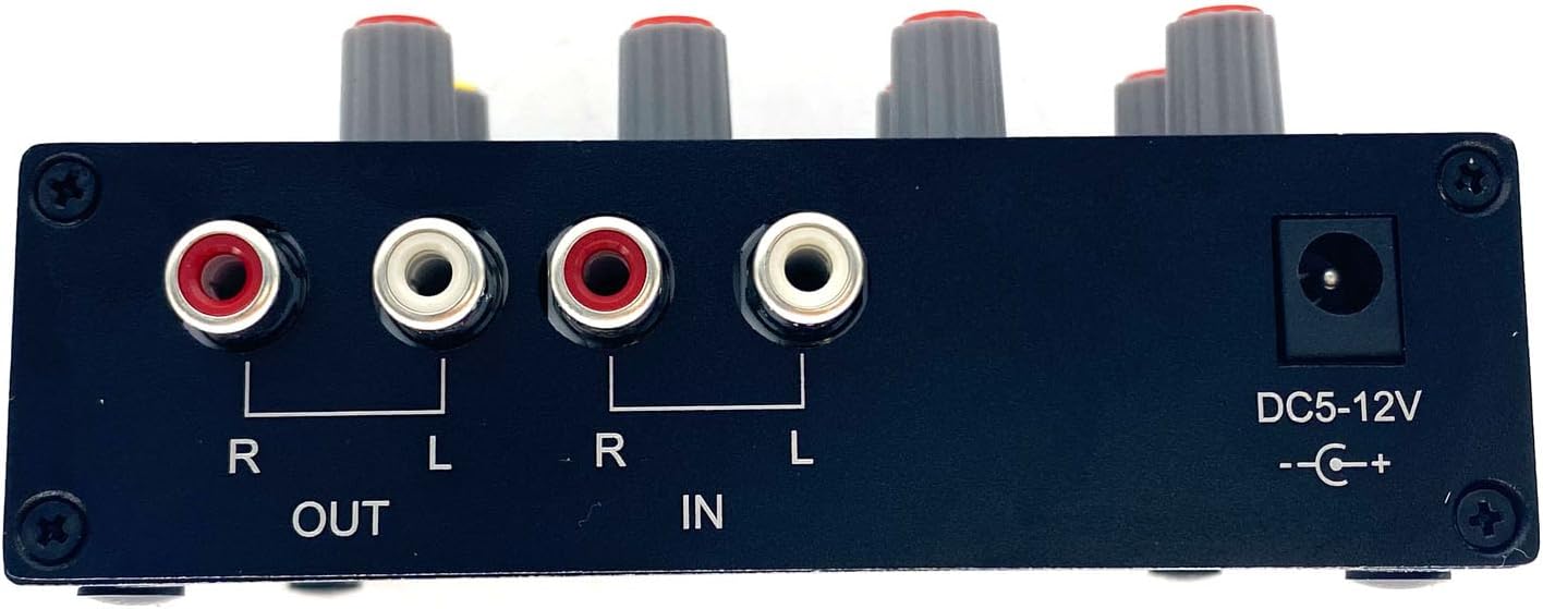 EQ-7 Audio Signal Headset Amplifier 7-Band EQ Equalizer 2 Channel Digital Sound Equalizer +12V Power Adapter