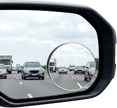 360° Adjustable Blind Spot Mirror for Cars 2 Pack, Glass Wide Angle Rear View Mirror with Separate Lens & Base, Easy Installation, Universal Car Accessories for All Vehicles