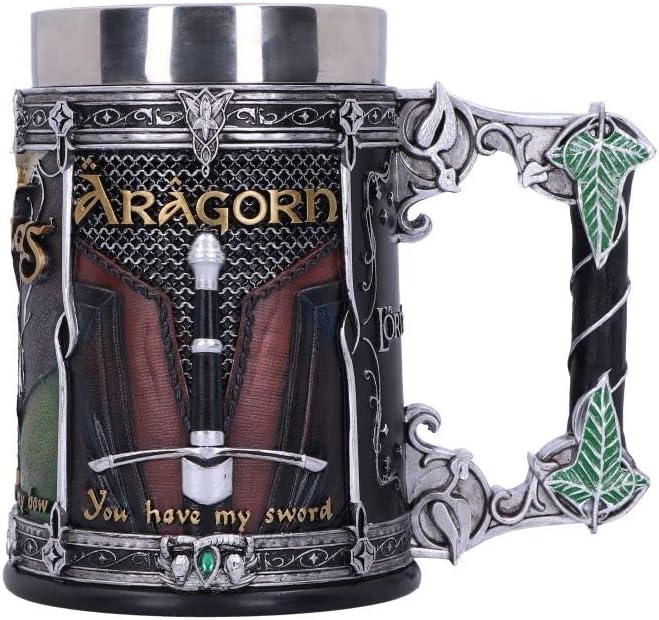 Nemesis Now Officially Licensed Lord of The Rings The Fellowship Tankard, Multi Coloured, 15.5cm