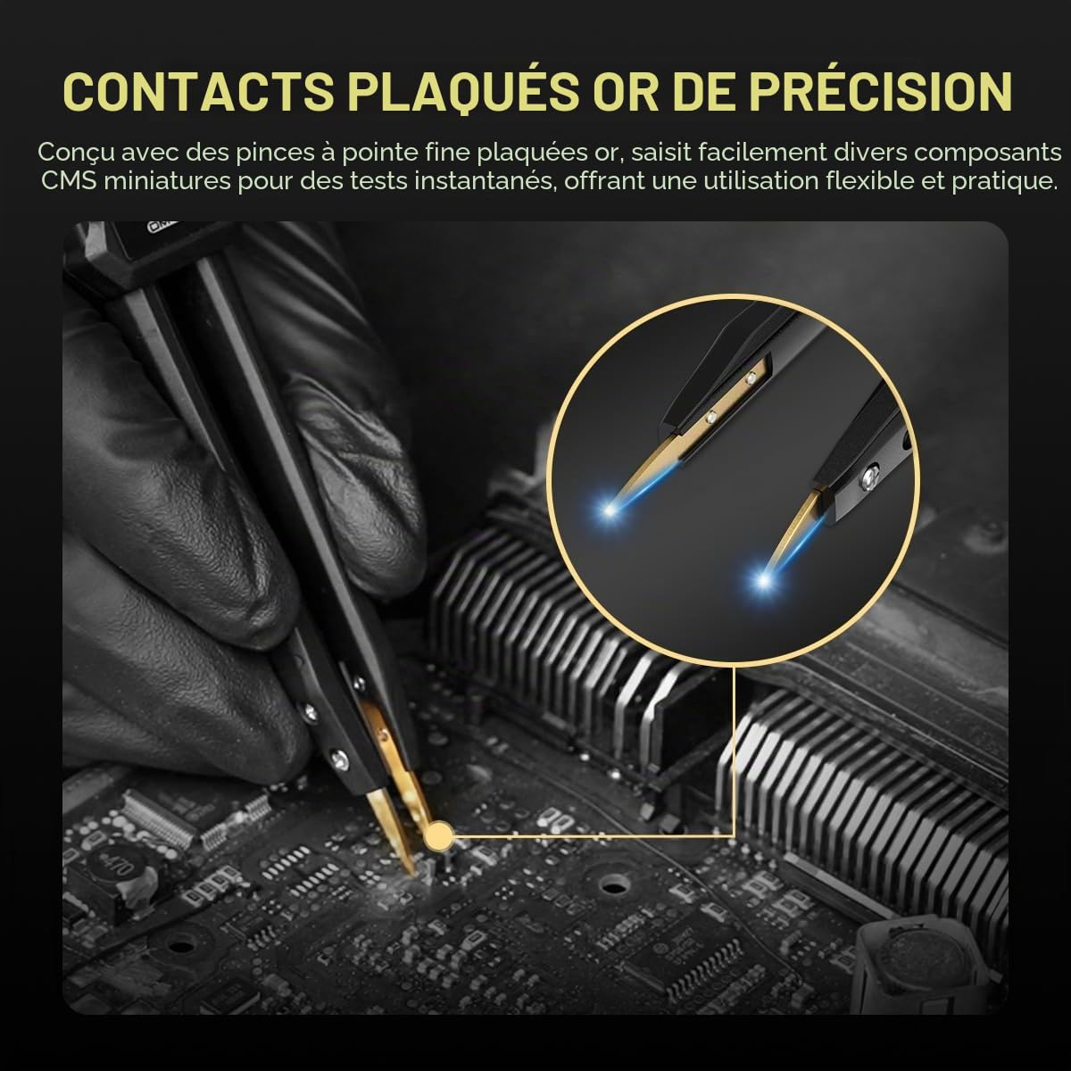 AUTOOL Pince multimètre numérique LCR, testeur CMS 6-en-1, écran OLED, rechargeable, mesure de résistance de 10 mΩ à 10 MΩ, de capacité de 1 pF à 20 mF et d'inductance de 1 µH à 60 H, pour automobile