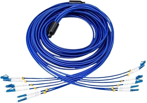 LC Armored Fiber Optic Patch Cord, 6-core, 8-core, Single-Mode Fiber Optic Patch Cord, 5m, 10m, 15m, 20m8 Cores 15meters