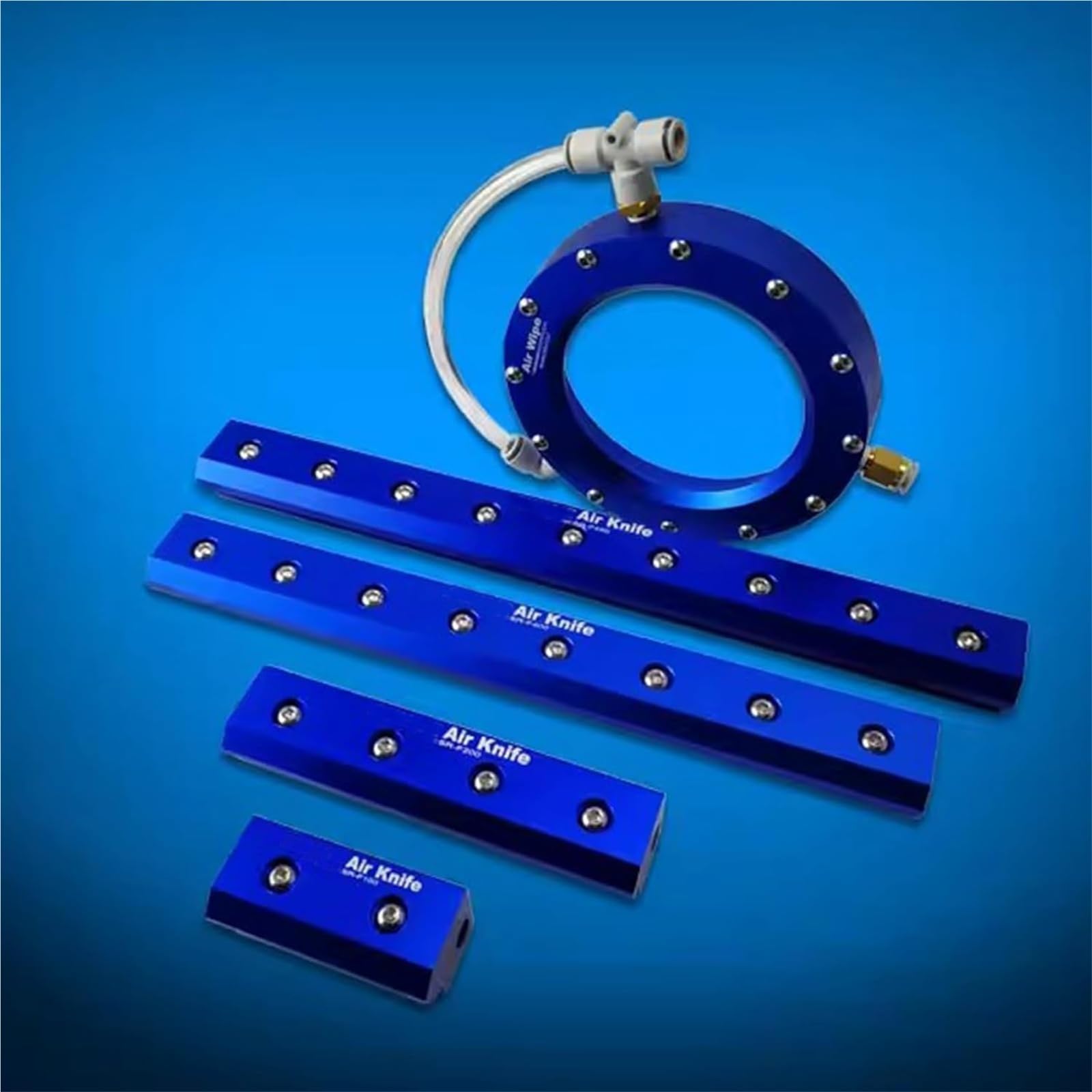 Przemysłowa dmuchawa do noży, aluminiowe ostrze powietrzne z gwintem 1/10.2 cm do usuwania wody i kurzu w liniach produkcyjnych