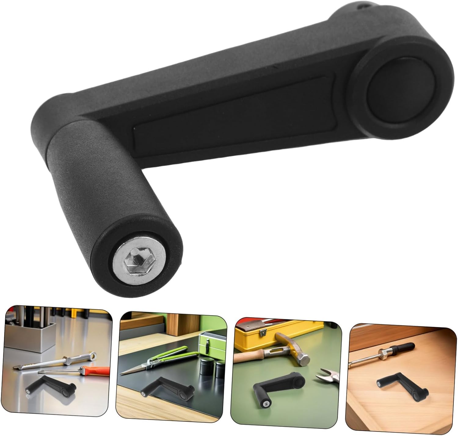VILLCASE Plastic Crank Handle 12mm Round Hole for Generator Replacement