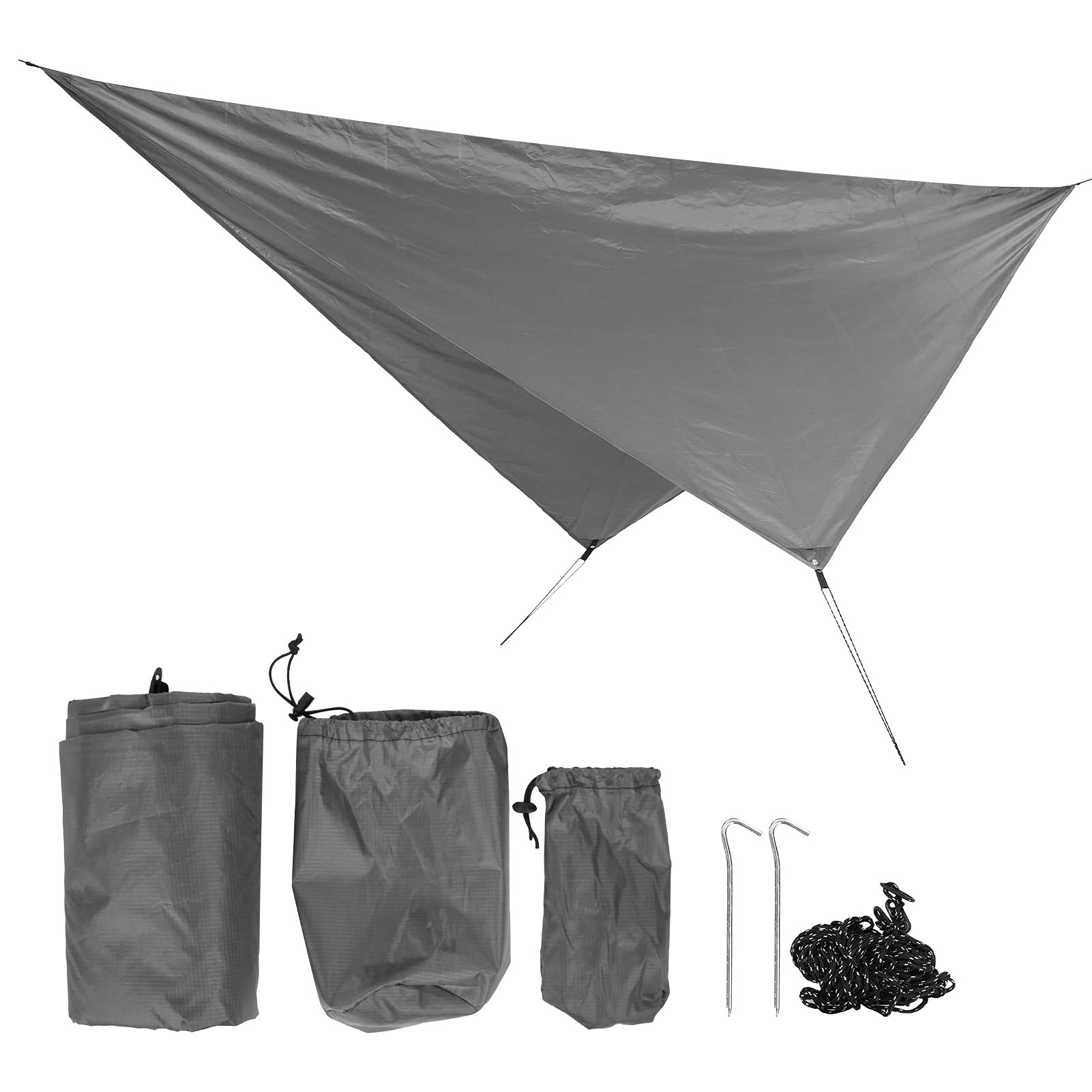 Kketeopt Waterproof Multifunction Camping Cover for Beach Shade Cloth (Gray)