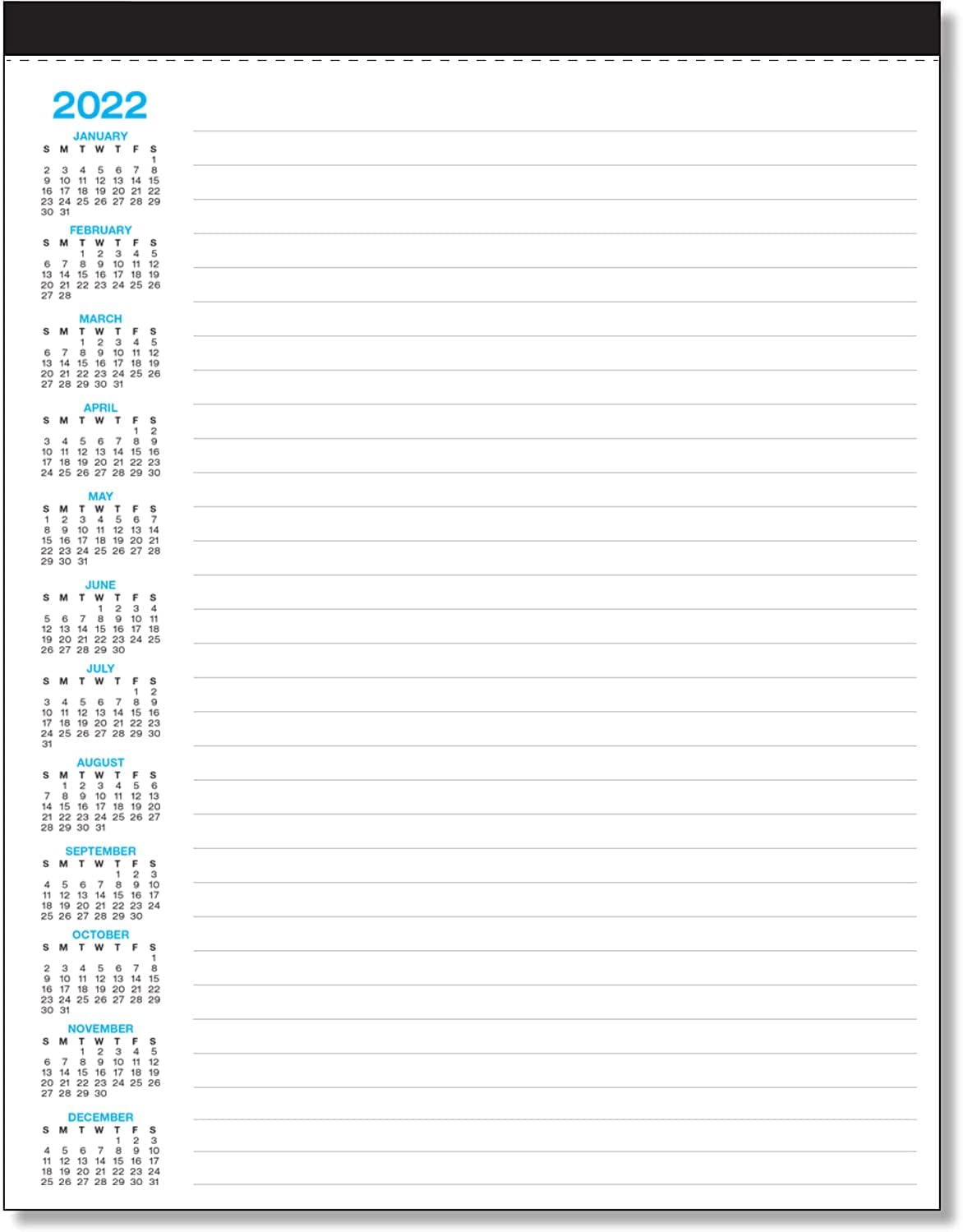 3 Pack Acedmic Calendar Sep 2023 to Sep 2024 Calendar Legal Pad, 50 Sheets per pad