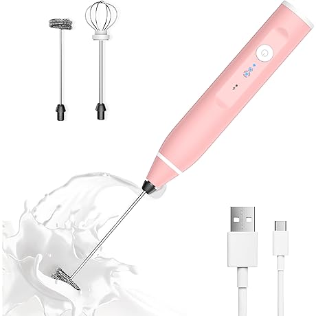 Classic Pink Electric Milk Frother