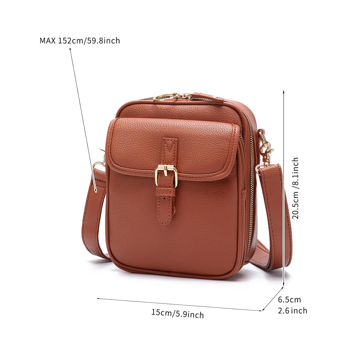 Colaboración 1 Crossbody bolso de cuero, Casual Crossbody bolso para las mujeres, Vintage Anti robo monedero con 10 ranura para tarjetas