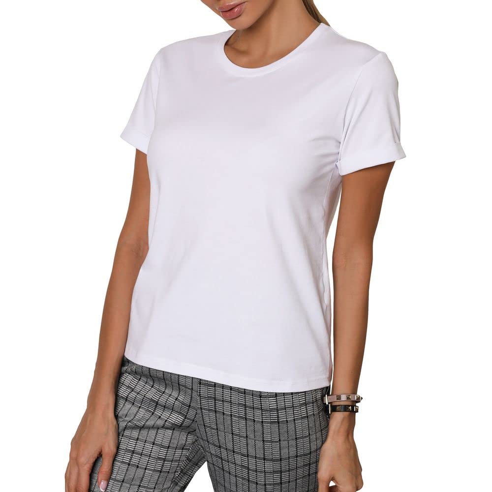 Women's Short Sleeve Round Neck Basic t-Shirt Summer Top