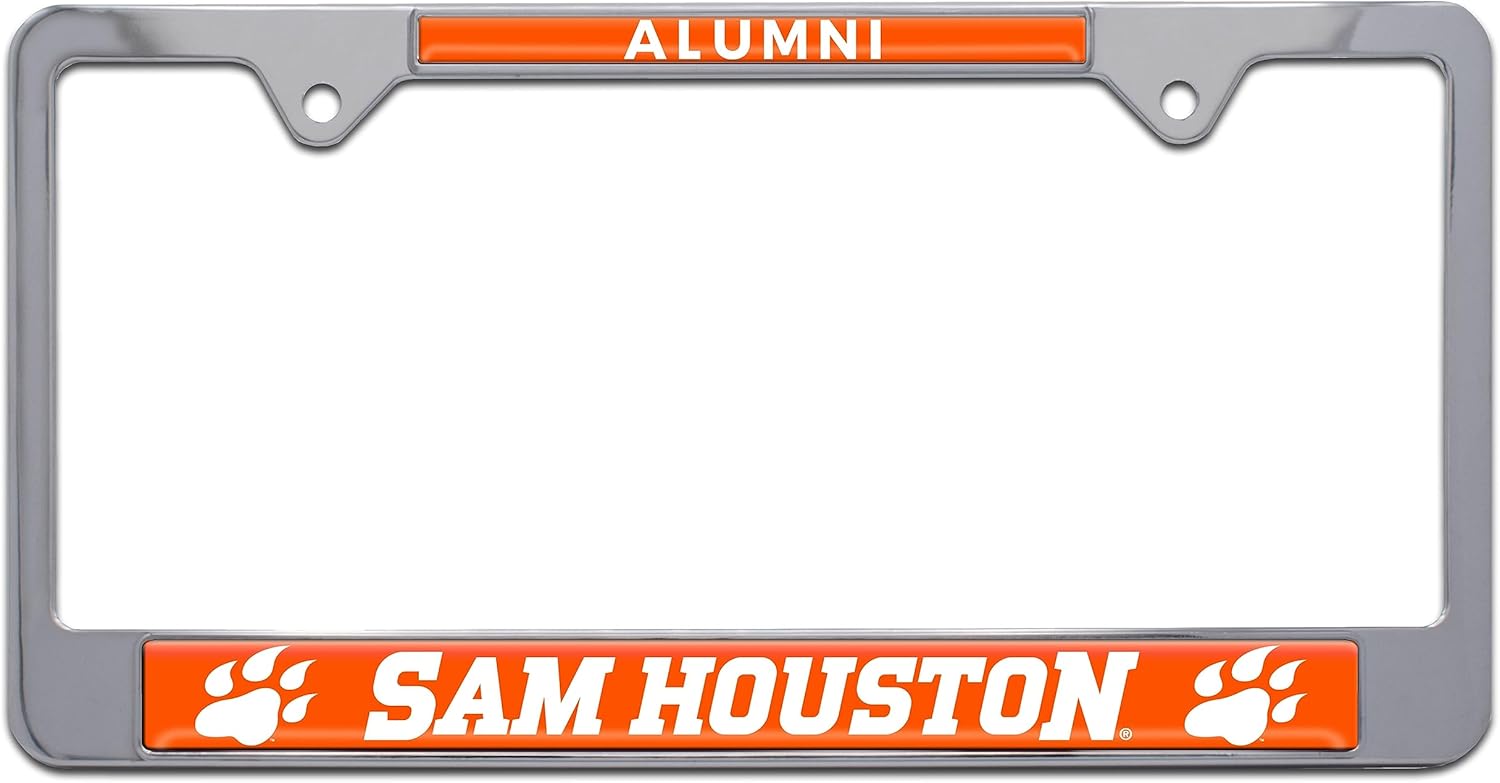 Sam Houston State University SHSU Black Metal License Plate Frame Alumni