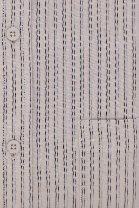Image of 7-DAYS Men's Premium Striped Shirt - 100% Cotton, Tailored Fit (Between Slim & Regular), Full Sleeve, with Pocket - Smart Office & Casual Look