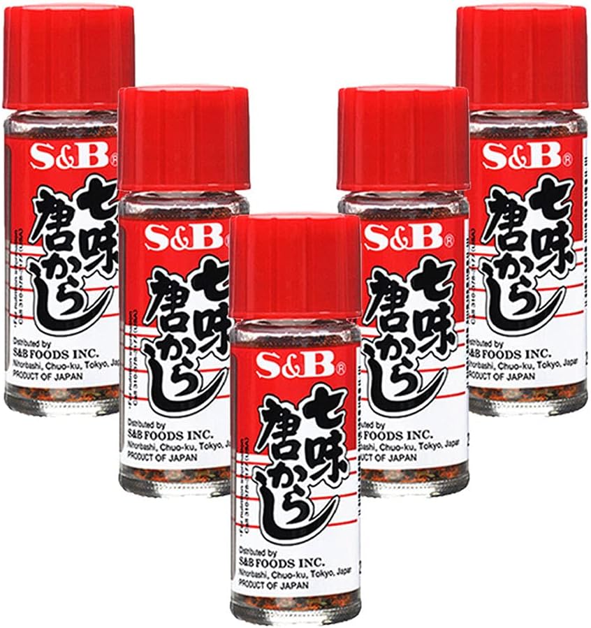 S&B Nanami Togarashi (Assorted Chili Pepper) 15g (Pack of 5)